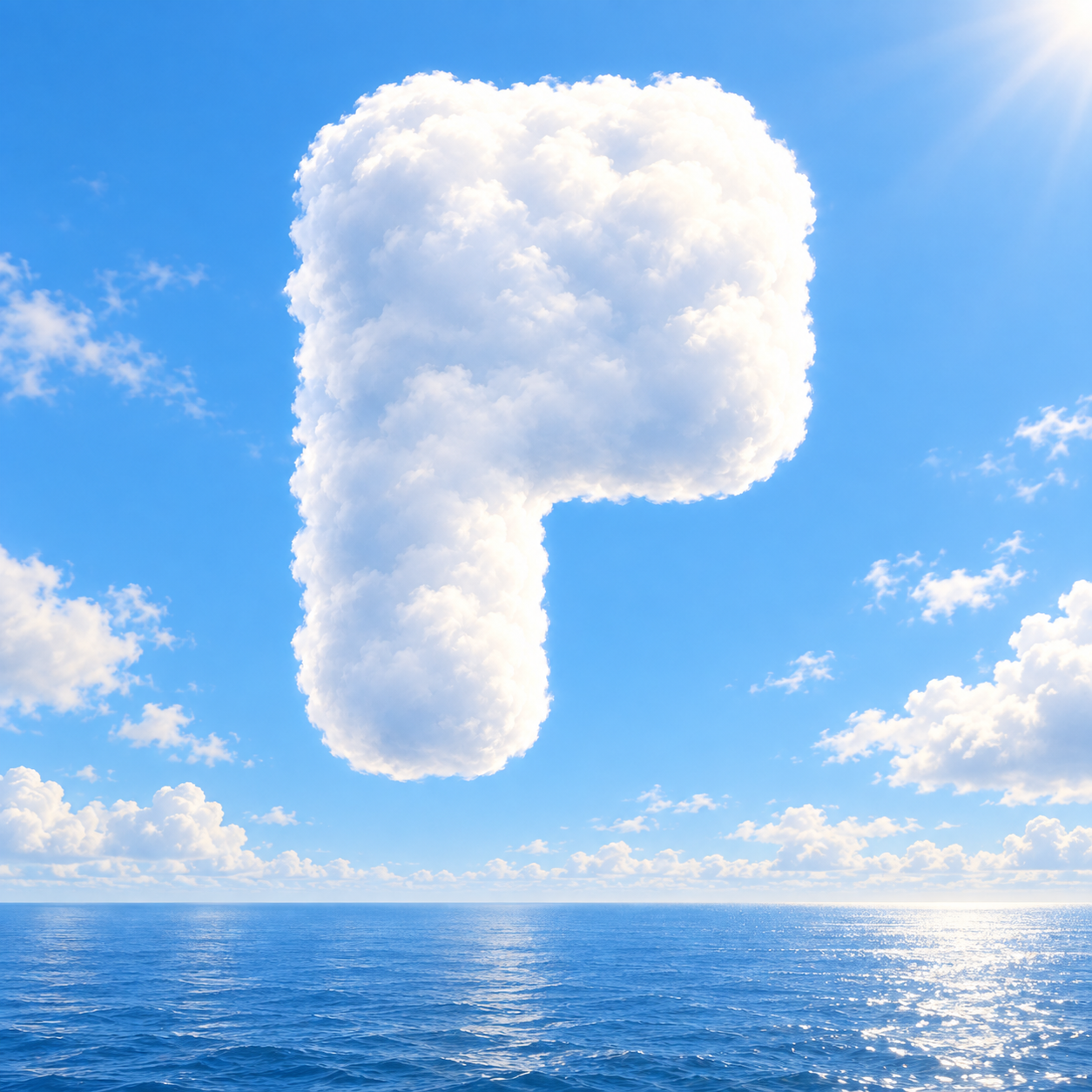 Cloud shape over the ocean